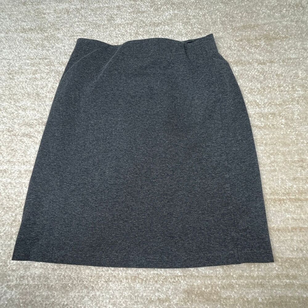 Old Navy Skirt Womens XS Gray Stretch Pull On Pencil Knee Length Office Casual